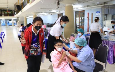ฉีดวัคซีน Pfizer เข็มที่ 2 นักเรียนอายุ 5-11 ปี