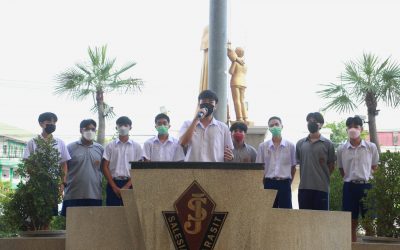 บรรยากาศการหาเสียงของทีมผู้สมัครคณะกรรมการบริหารสภานักเรียน ปี 2565