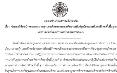 ประกาศโรงเรียนสารสิทธิ์พิทยาลัยเรื่อง